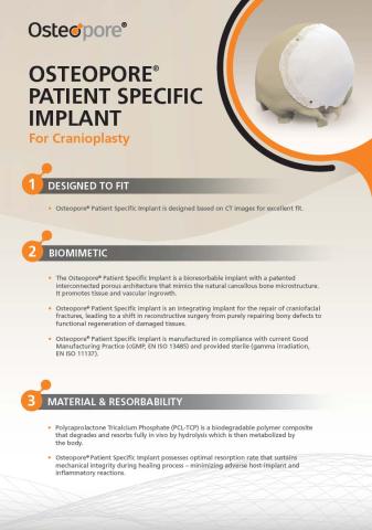 Brochure Osteopore PSI Cranioplasty Non-CE